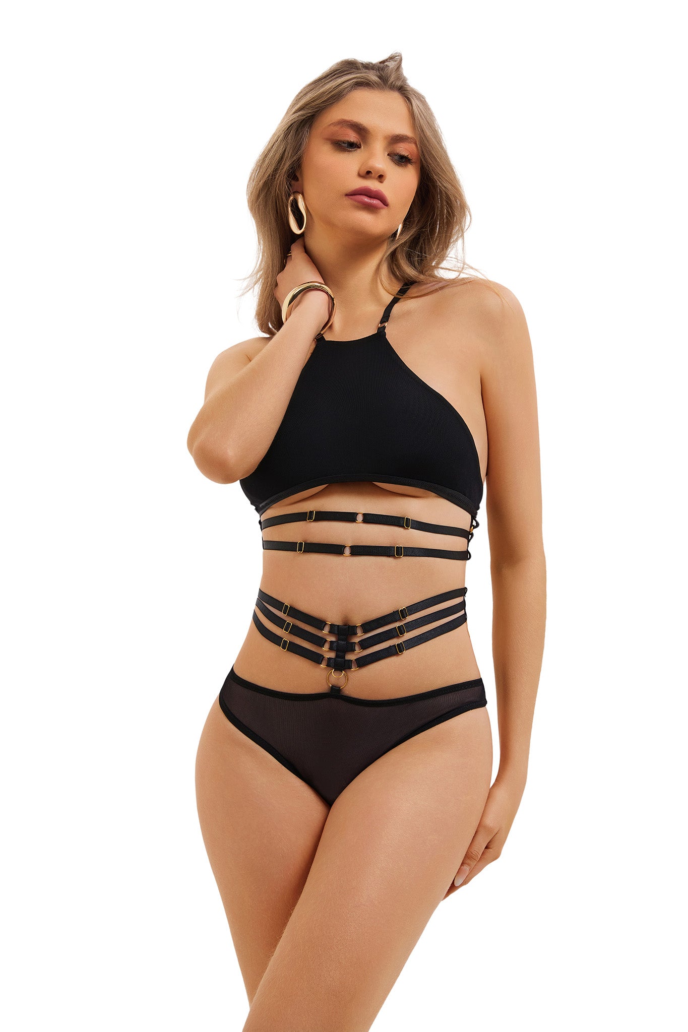 Camila Halterneck Strapped Bodysuit