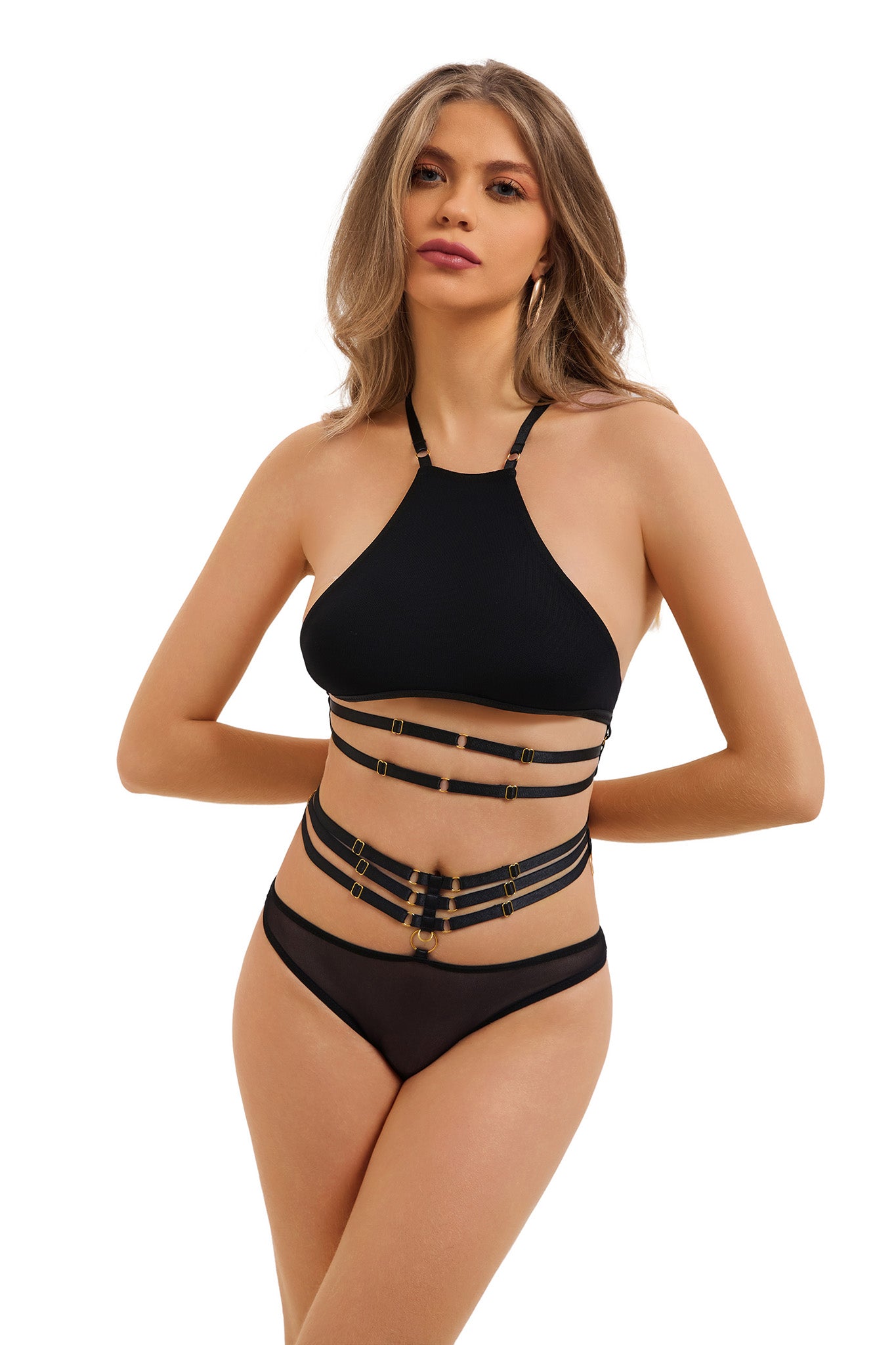Camila Halterneck Strapped Bodysuit